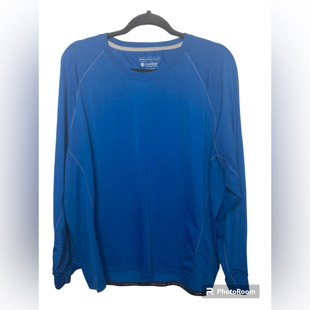 Coolibar blue long sleeve men’s swim shirt. XXL